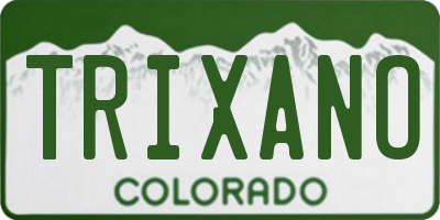 CO license plate TRIXANO