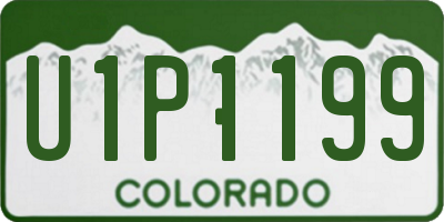 CO license plate U1P1199