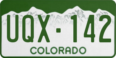 CO license plate UQX142