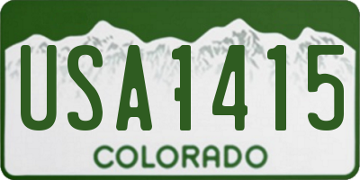 CO license plate USA1415