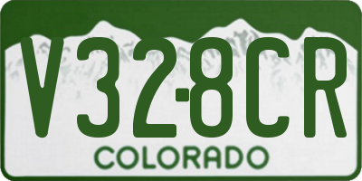 CO license plate V328CR