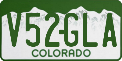 CO license plate V52GLA