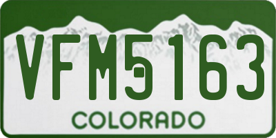 CO license plate VFM5163