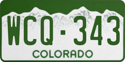 CO license plate WCQ343