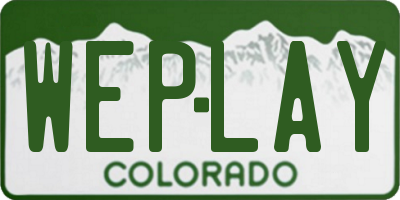 CO license plate WEPLAY