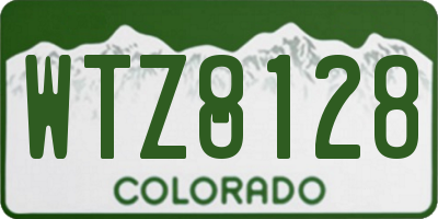 CO license plate WTZ8128