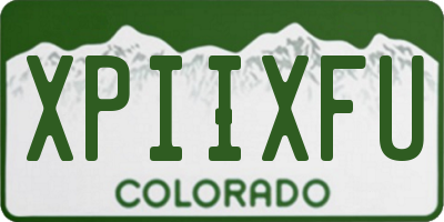 CO license plate XPIIXFU
