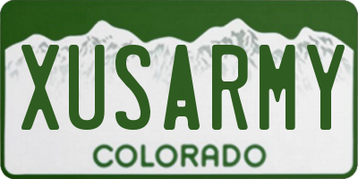 CO license plate XUSARMY