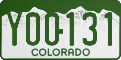 CO license plate Y00131