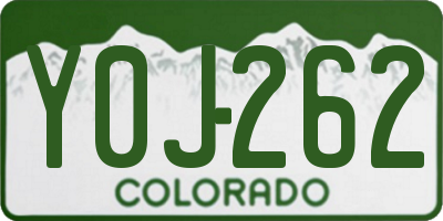 CO license plate Y0J262