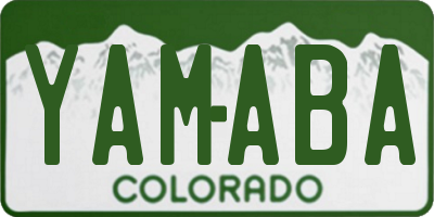 CO license plate YAMABA