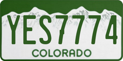 CO license plate YES7774