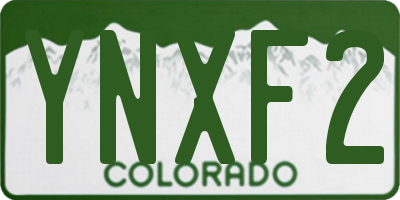 CO license plate YNXF2