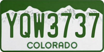 CO license plate YQW3737