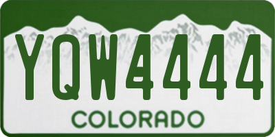 CO license plate YQW4444