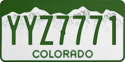 CO license plate YYZ7771