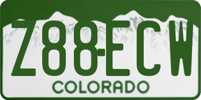 CO license plate Z88ECW