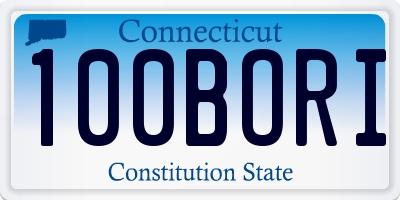 CT license plate 100BORI