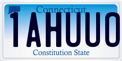 CT license plate 1AHUUO