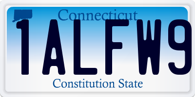 CT license plate 1ALFW9