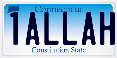 CT license plate 1ALLAH