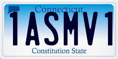 CT license plate 1ASMV1