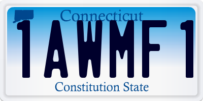 CT license plate 1AWMF1