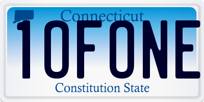 CT license plate 1OFONE