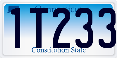 CT license plate 1T233