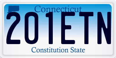 CT license plate 201ETN