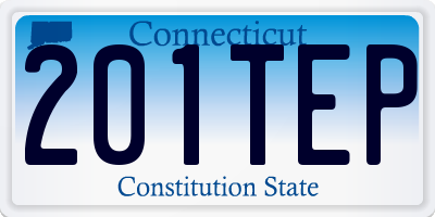 CT license plate 201TEP