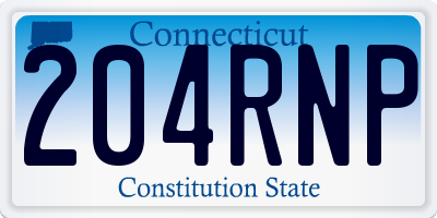 CT license plate 204RNP