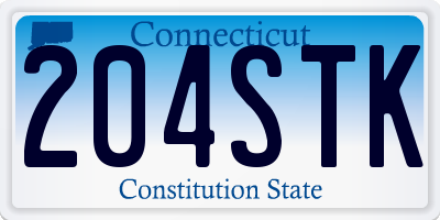 CT license plate 204STK