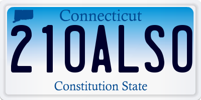 CT license plate 210ALSO