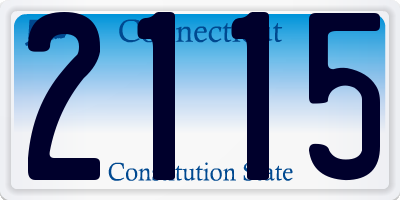 CT license plate 2115