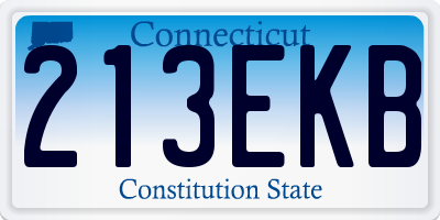 CT license plate 213EKB