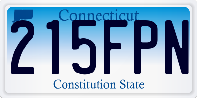 CT license plate 215FPN