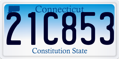 CT license plate 21C853