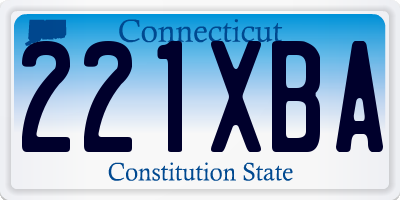 CT license plate 221XBA