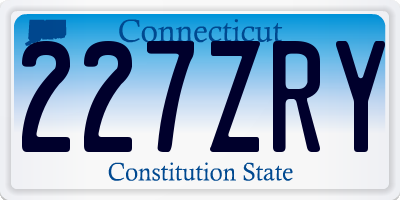 CT license plate 227ZRY