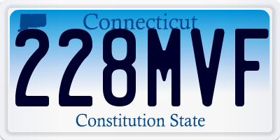 CT license plate 228MVF