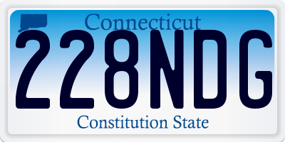 CT license plate 228NDG