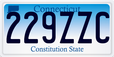 CT license plate 229ZZC