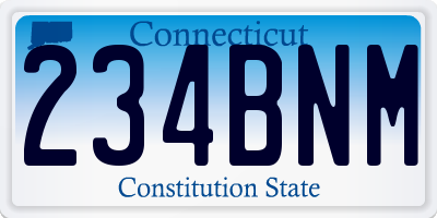 CT license plate 234BNM