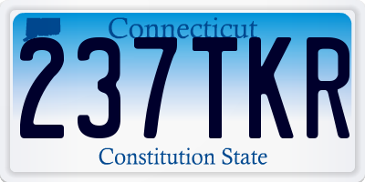 CT license plate 237TKR