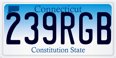 CT license plate 239RGB