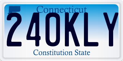 CT license plate 240KLY