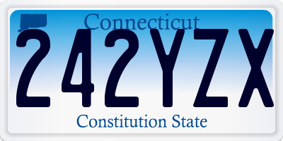 CT license plate 242YZX