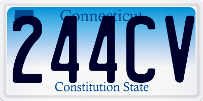 CT license plate 244CV