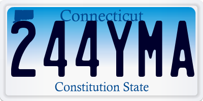 CT license plate 244YMA